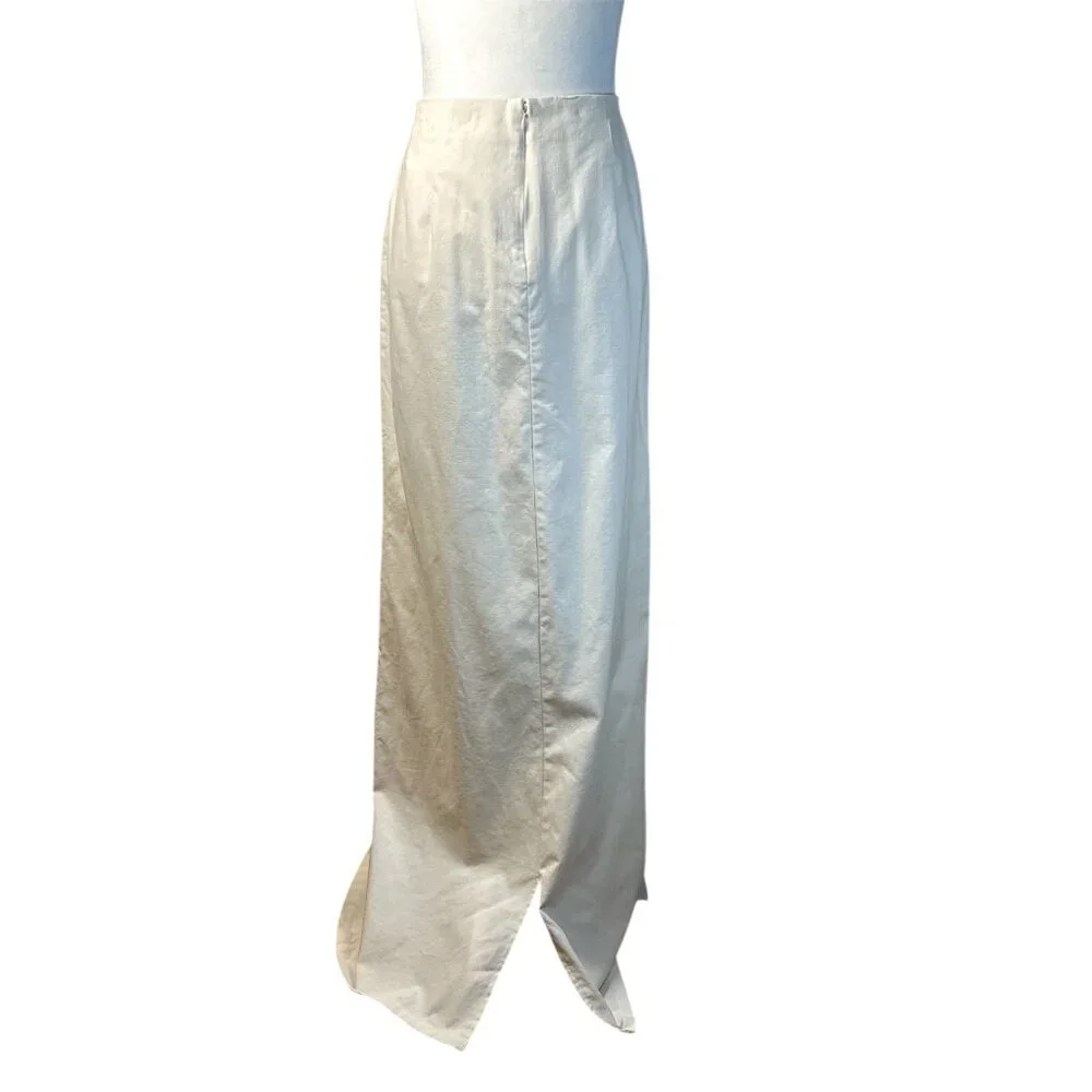ALL THE WAYS Zephyra Skirt in Ivory Large New Womens Maxi Long